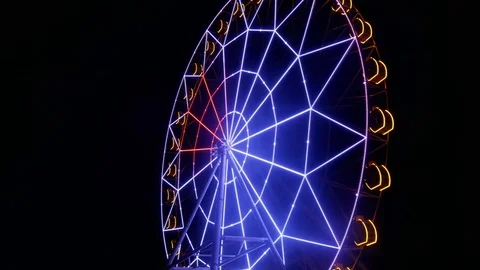 Ferris wheel at night Video stock 93397142