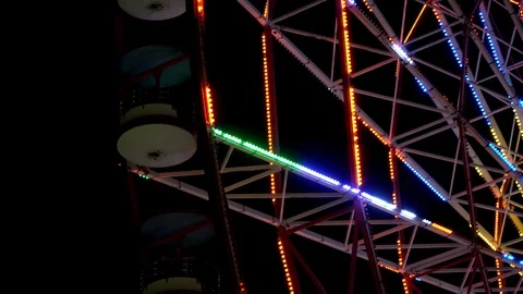 Ferris wheel at night Stock Footage 107719875