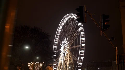Ferris wheel at night Video stock 126230806