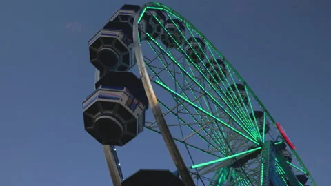 Ferris Wheel at Night 스톡 동영상 153500080