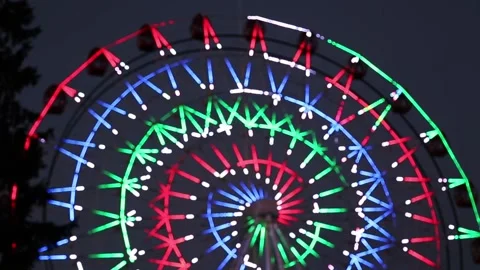 Ferris wheel by night Stock-Footage 164335101