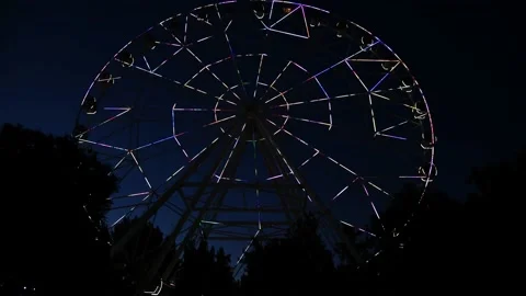 Ferris wheel at night Stock Footage 169044640