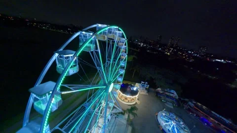 Ferris Wheel at Night FPV 2 Vídeo Stock 289091007