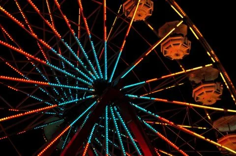 Ferris Wheel at Night Stock Photos