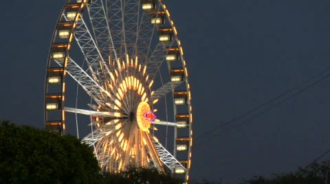 Ferris wheel night slow Stock-Footage 268596