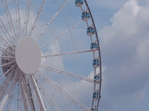 Ferris Wheel over the blue sky Video stock 80871030