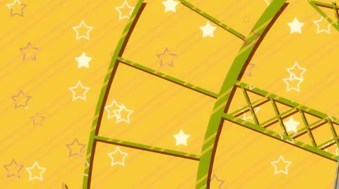 Ferris Wheel Over Yellow Background  Stock Footage 1034602