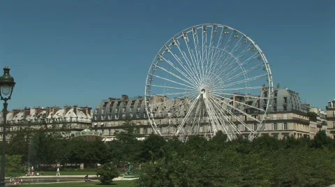 Ferris wheel in Paris Stock Footage 378557