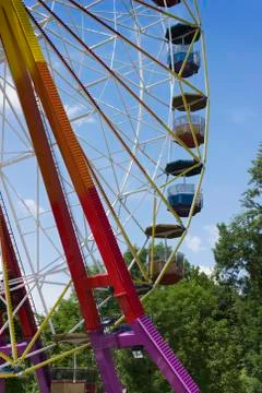 Ferris wheel in the park Stock Photos