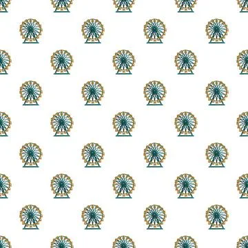 Ferris wheel pattern for entertainment, fun, carnival background Stock Illustration