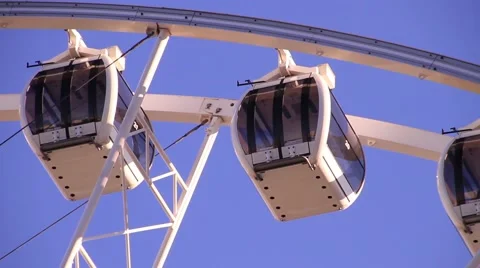 Ferris Wheel Pods Up High Stock Footage 40029417