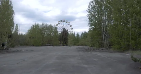 The Ferris wheel in Pripyat Summer Stock Footage 200835831