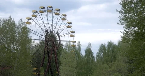 The Ferris wheel in Pripyat Summer Stock Footage 200835914