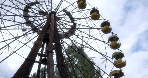 The Ferris wheel in Pripyat Summer Stock Footage 200836067
