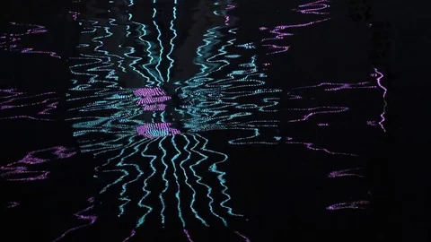 Ferris wheel is reflected in the water Stock Footage 115059620