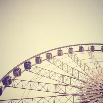 Ferris wheel with retro filter effect Foto stock