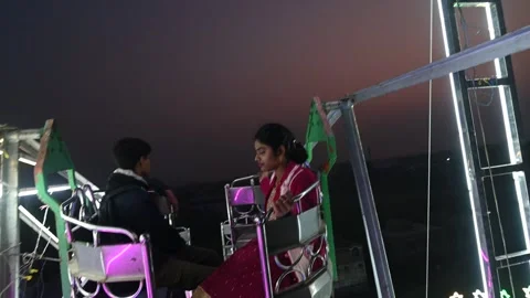 Ferris wheel ride Stock Footage 299827108