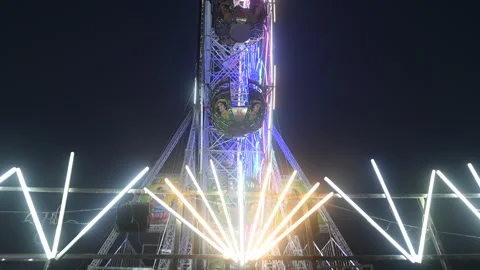 Ferris wheel ride Stock Footage 299827232
