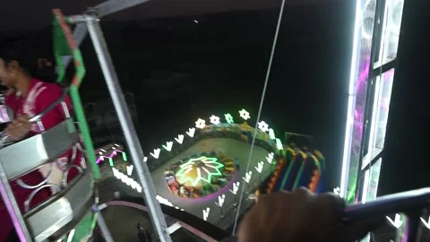 Ferris wheel ride Stock Footage 299827320