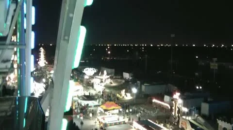 Ferris Wheel Ride at Night Video stock 12579787