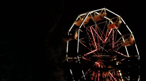 Ferris Wheel Rotates In A Park Stock Footage 52120616