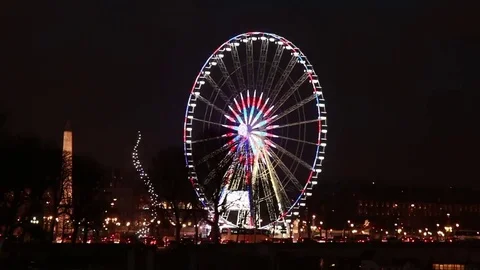 The ferris wheel Roue de Paris. Stock Footage 69225432