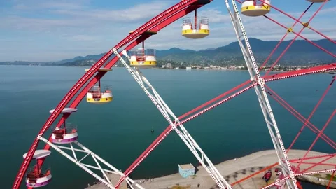 Ferris wheel by the sea Stock Footage 168615816