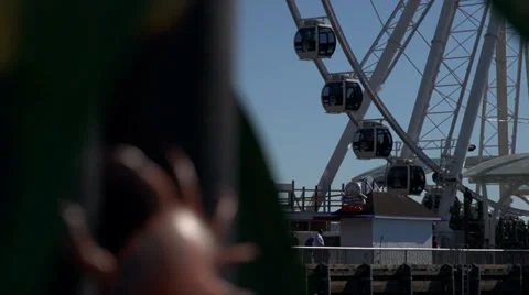 Ferris wheel seattle rack focus Video stock 37902543
