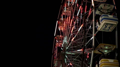 Ferris wheel side Stock Footage 55556112