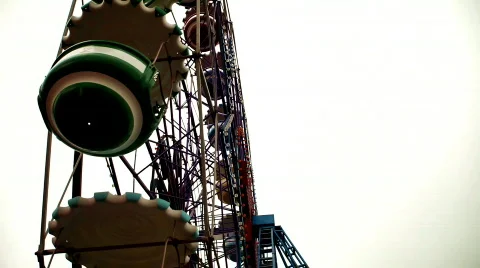 Ferris wheel side view Stock Footage 513699