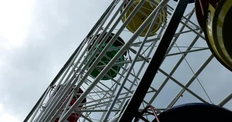 Ferris wheel on sky background Video stock 64819838