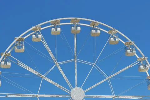 Ferris wheel with the sky background Stock Photos
