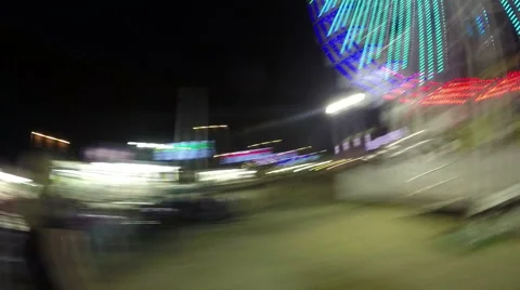 Ferris Wheel slowmotion at night 库存影片 61775192