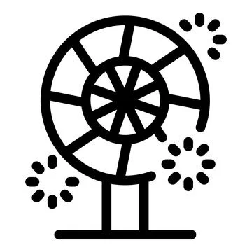 Ferris wheel spinning with fireworks exploding at a festival Stock Illustration