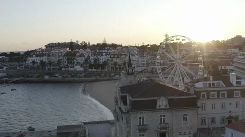 Ferris wheel at sunset Stock Footage 123251435
