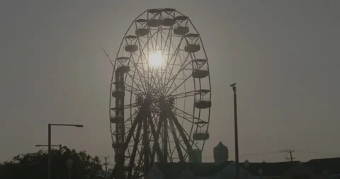 Ferris Wheel Sunset Stock Footage 168111065