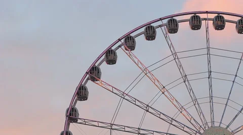 Ferris wheel at sunset the sky background Video stock 56455206
