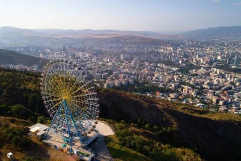 The Ferris wheel in Tbilisi. Stock Photos