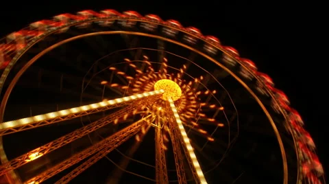 Ferris wheel in timelapse Stock Footage 52275006