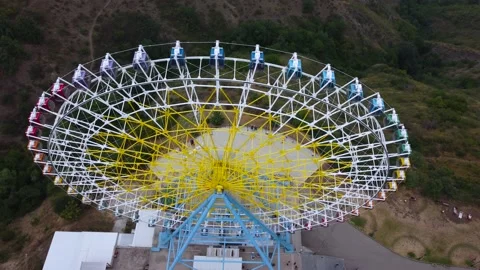 Ferris wheel top view Video stock 168570346