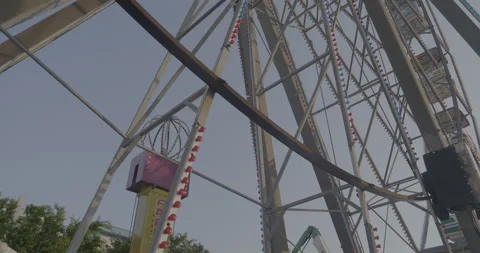 Ferris Wheel (Underneath) Stock Footage 168111722