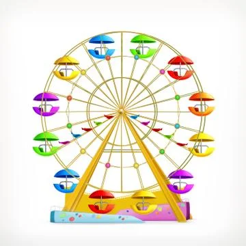 Ferris wheel, vector icon Stock Illustration