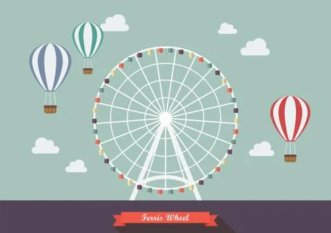 Ferris wheel vector illustration Illustrazione stock