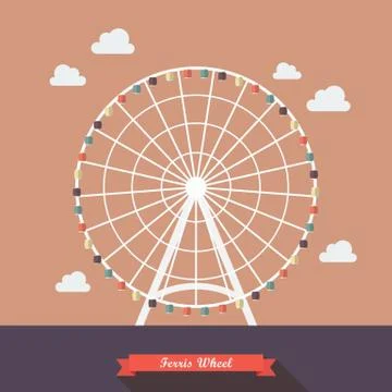 Ferris wheel vector illustration Stock Illustration