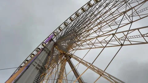 Ferris Wheel Viewed from Bottom to Top in Paris City Center – Paris, France Stock Footage 321774963