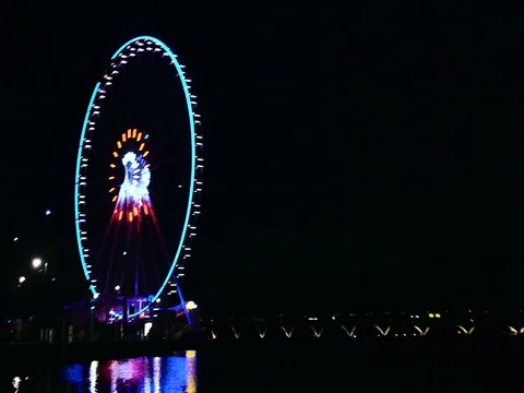 Ferris Wheel on Water 스톡 동영상 79973399