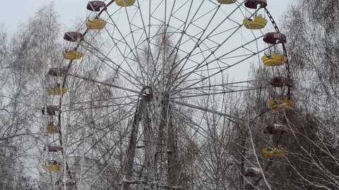Ferris Wheel In Winter Stock Footage 70595103