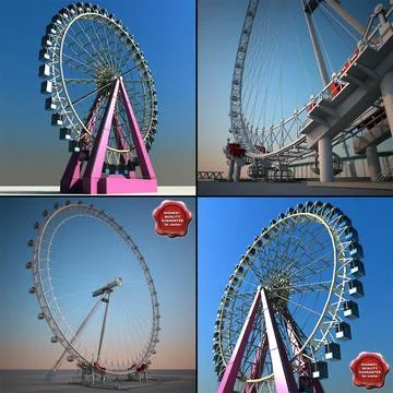 Ferris Wheels Collection 3D Model