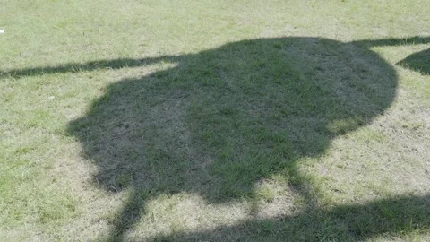 The Ferris wheel's shadow, Amusement park, slow motion Stock Footage 325139635