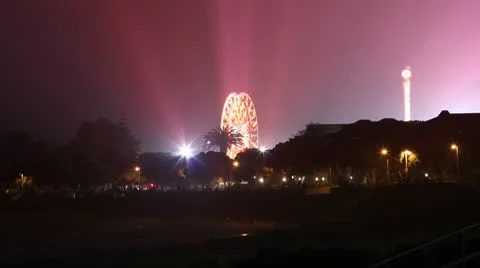 Ferriswheel at fair - sharp vibrant clean hd time-lapse Stock Footage 9882633